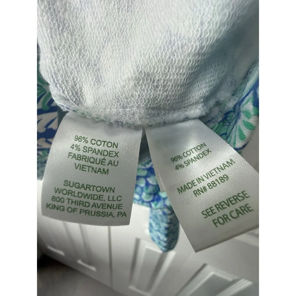 Lilly Pulitzer Blue Grotto Sirens & Spirit Skipper UPF 50 Pullover‎ Size Small